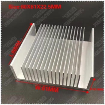 (Brezplačna dostava) 1 kos 60x61x22.3 MM Fan Heatsink Hlajenje Radiator iz Aluminija Heatsink Aluminij Profil Modul