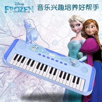 Dekleta Disney Zamrznjene Princesa 37 Tip Vrat Tipkovnico, Klavir Igrača Glasbo, Petje, Igranje Klavirja Dekle Igrača Izobraževalne Igrače otroška klavir