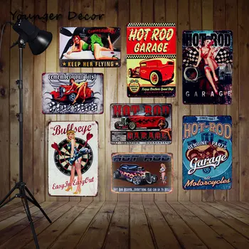 Hot Rod Garaža Retro Kovine Znaki Originalne Dele Vseh motornih Koles Wall Art Darilo Slikarstvo Plošče Bar Pub Doma Dekoracijo YA098