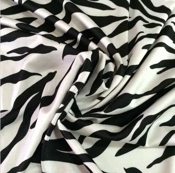 Zebra tiskanje tkanine mehko tiskanje poliester saten krpo zebra vzorec tkanine materiala