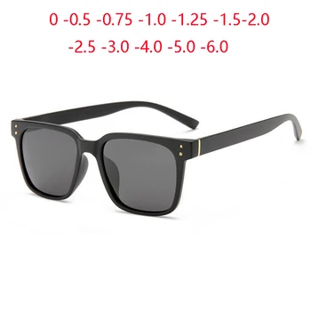 0 -0.5 -0.75, Da -6.0 Pisane Minus Objektiv Kvadratnih Recept Moških Polarizirana Moda TR90 Anti-UV Kratkovidna sončna Očala Za Ženske