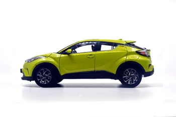 1/18 Obsega Toyota C-HR CHR 2019 Rumena Statične Simulacije Diecast Kovinske Zlitine Miniaturni Model, Avto Darila Zbirk Vrata Odprta