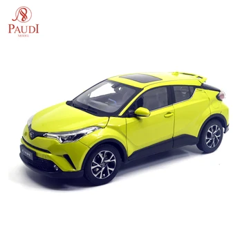 1/18 Obsega Toyota C-HR CHR 2019 Rumena Statične Simulacije Diecast Kovinske Zlitine Miniaturni Model, Avto Darila Zbirk Vrata Odprta