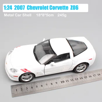 1/24 Obsega Mini Chevrolet Corvette Z06 Stingray coupe športnih avtomobilov, 2007 diecast vozil in modeli miniaturas igrače za kolektorji
