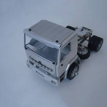 1:32 lestvici 2-osna prikolica za traktor aluminij zlitine tovornjak model za tovornjak zabojnik avto DIY igrača z LED luči