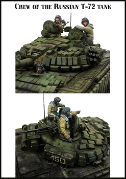 1/35 Smolo Slika Model Komplet POSADKE RUSKE T-72 TANK Unassambled Unpainted