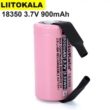 1-40PCS Liitokala PIS 18350 900mAh 8A polnilna litijeva baterija 3,7 V valjaste lučka za elektronsko cigareto + DIY niklja stanja