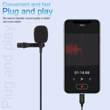 1,5 m, Za Strele Mikrofonom Za iPhone 11 Max Pro Xs X XR 6 7 8Plus Mini Živo Audio Mikrofon Mobilnega Telefona River Lavalier Mikrofon