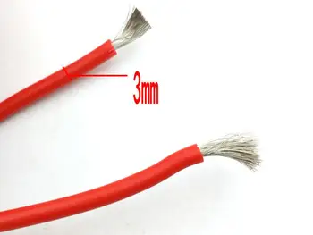 1 Kolut 10 M Rdeče barve visoke kakovosti 16 AWG Silikonski Wire Gauge Fleksibilno Silikonsko Žice