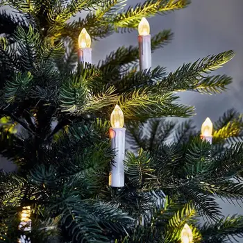 1 Nastavite LED Sveče s Posnetka na Prostem Božič, Notranja Brezplamensko Sveče Luči za Božično Drevo Vrt Okno