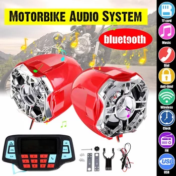 1 Par 10W Motocikel bluetooth Krmilo Avdio Radio UKV-Radio MP3 Sistem Zvočnikov USB Zvočniki z 2 Podporo Roko-brezplačen Klic