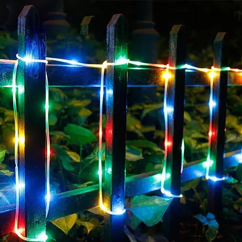 10/20/30 M Solarne Cevi, Vrvi, Trakovi > Niz Luči 8 Načini Božič LED Pravljice Svetlobo na Prostem Vrt Teraso Bakrene Žice Garland Svetlobe