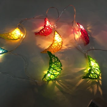 10/20 LED Luna Niz Luči Počitnice Božič Ramadana Poročno dekoracijo Pravljice Luči Baterije Delujejo svjetlucati luči Garland