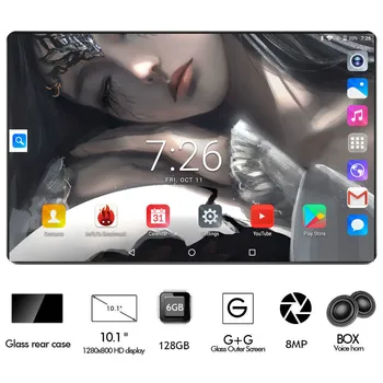 10 inch Android 8.0 Tablet Pc 5000mAh Baterije Okta-Core CPU 1280x800 Full HD Zaslon,2.5 D Steklo 6GB+128GBWIFI 8MP Fotoaparatom