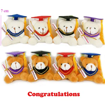 10 kos/veliko, čestitke ,7cm plišastih diplomi medvedek keychain, polnjene diplomi medvedek, diplomi darilo,
