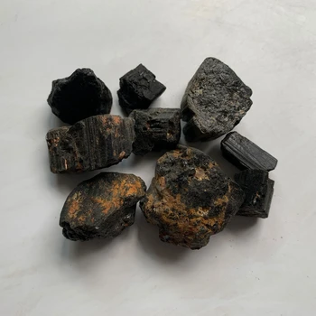 100 g Naravni Črni Turmalin Kamen Grobo Kristalno Quartz Crystal Zbirk Skale, Minerali Osebkov Kristali Fish Tank Dekor