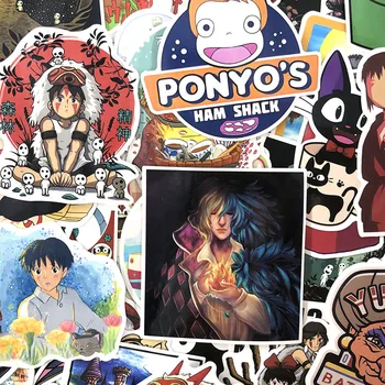 100 kozarcev/Paket Hayao Miyazaki Anime Nalepke Za Prtljago Prenosni Hladilnik motorno kolo, Rolko Pegatinas