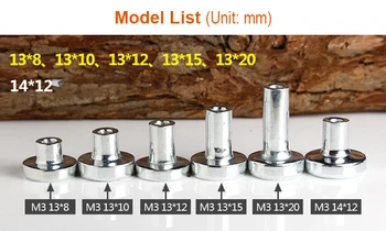 100 kozarcev/Veliko M3 1312 Znotraj Nit LED Zaslon Magnetni Stolpec Vijak Za P4.75 P10 Pol-Zunanji Modul Plošča