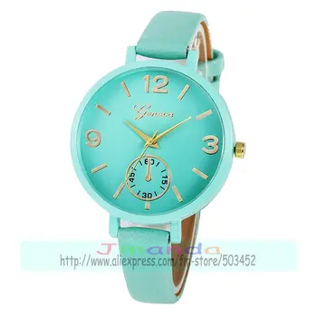 100 kozarcev/veliko moda nov prihod ženevi usnje watch mini trak zaviti quartz priložnostne pazi za ženske debelo eleganco ura