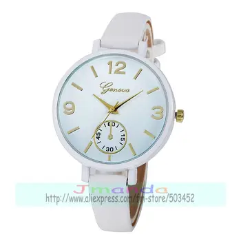 100 kozarcev/veliko moda nov prihod ženevi usnje watch mini trak zaviti quartz priložnostne pazi za ženske debelo eleganco ura