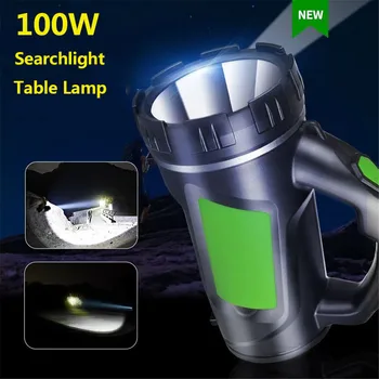 100W 3000mAh Baterije Dolgo Uporabo LED Svetilka za Kampiranje vodoodporna Iskanje Lahka, Močna Luč S Strani Night light Spot Ročaj