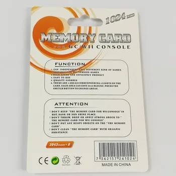 1024 M pomnilniško kartico Za Wii Konzolo Pomnilniški Kartici Varčevanja Za GameCube GC Za Wii
