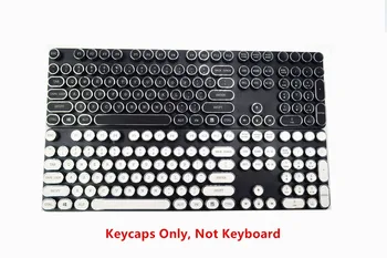 104 Tipke Steampunk Krog Zlata Srebrna Črna Bela Keycap Tipko skp Keycaps ANSI Postavitev Češnja MX Gaming Mehanske Tipkovnice