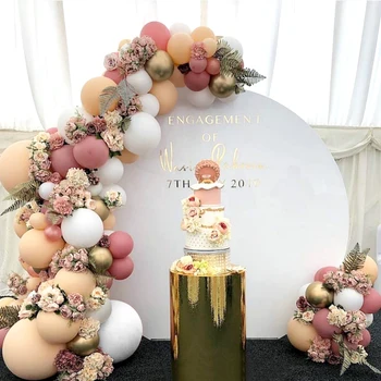 105pcs/set Bež baloni arch garland za poročno dekoracijo balon verige nabor baby tuš otroci rojstni dan ballon baloon ozadje