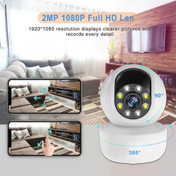 1080P IP Kamera, Wifi 2,4 GHz/5GHz Brezžični Home Security Kamera za Video Nadzor, Barve Night Vision dvosmerni Audio Baby Monitor