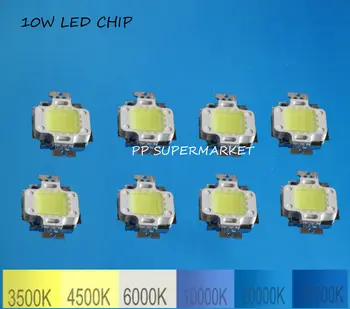 10PCS 10w High Power led Cool bela/Nevtralna/Topla Bela LED 6000K 3500K 3000k 10000k 20000k 30000k