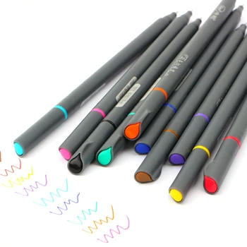10pcs Barvni gel pero Za Risanje Manga Risanka Vode za 0,38 mm Barva Peresa umetnosti kavljem Pisarna Šola Suplies Tiskovine