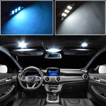 10Pcs Bela LED Žarnice za Avto Žarnice Notranjost Paket Komplet Za Hyundai Elantra 2011-2017 Zemljevid Dome Trunk registrske Tablice Svetlobe