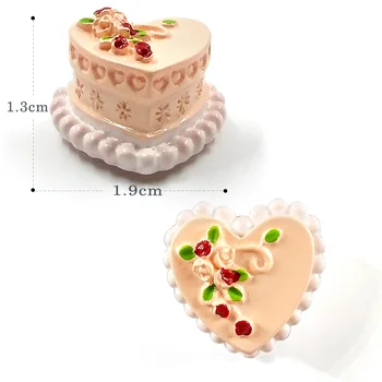 10pcs Ljubezen Cake Smolo, hladilnik magneti Simulacije risanka hladilniki magnetni Sporočilo Nalepke doma dekor kuhinjski pribor