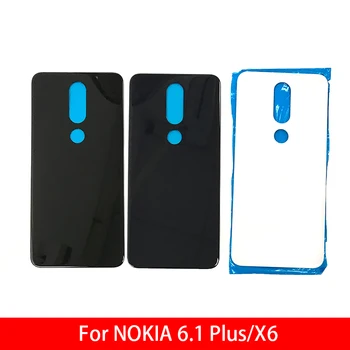 10Pcs/Veliko, Baterije Hrbtni Pokrovček Steklena Zadnja Vrata Za Nokia X6/ 6.1 Plus TA-1099/1103 Zamenjava