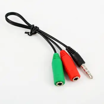 10pcs/veliko Kabla za Zvok Jack 3.5 mm Moški 2 Ženski Slušalke Kabel Podaljšek 3,5 mm izhod za Slušalke Splitter Adapter za iphone Prenosnik