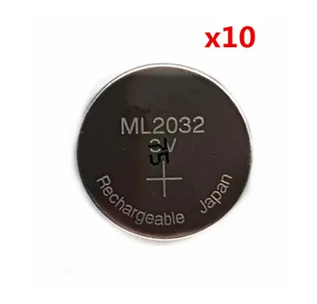 10PCS/VELIKO Novo Izvirno ML2032 3V Polnilna litijeva baterija gumb celice gumb baterije (ML2032)