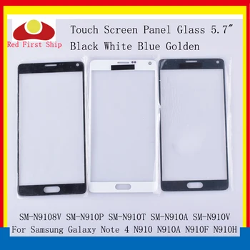 10Pcs/veliko Zaslon na Dotik Za Samsung Galaxy Note 4 Note4 N910 N910C N910A N910F N910H na Dotik, Sprednji Zunanji Opomba 4 LCD Steklo