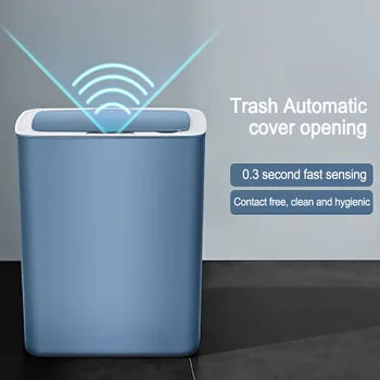 14L Smart Smeti Samodejnega Zaznavanja Smeti Lahko Izključi Smeti s pokrovom Smart Wastebasket s 3 Indukcijske Načini Odpadkov v Košarico