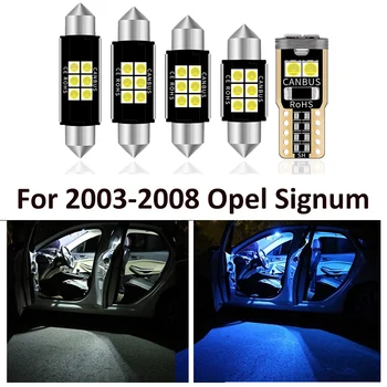 14pcs Avto Bela barva Notranjosti LED Žarnice Paket Komplet Za 2003-2008 Opel Signum Tovora Zemljevid Dome Prtljažnik, Svetilke Iceblue Svetlobe Styling