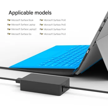 15V 65W polnilec za Microsoft Surface Pro 3 4 5 6 napajalnik Površine Knjiga Laptop/Tablični polnilnik hitro polnjenje