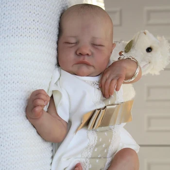 18 inch 48 cm prerojeni lutke otroka mehki silikonski bebe rodi živ novorojenega dojenčka podrobno naslikal otrok darilo igrače