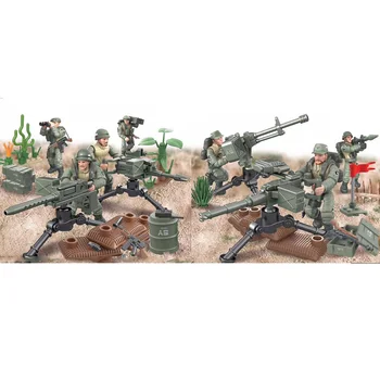 1965 Vietnam svetovne vojne vojaške mega blok, Boj Ia Drang prizorov vojske figuric orožje pištolo stroj zidarske opeke igrače