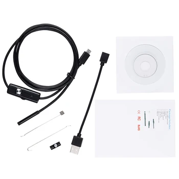 1M 5.5 m/7mm Objektiv USB-Endoskop Fotoaparat Nepremočljiva Prožna Žica Kača Cev Pregleda Borescope Za OTG Združljive Telefone Android