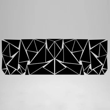 1pc 200 x 60 cm Mat Črni Trikotniki Nalepko Prikrivanje Strani Avto Nalepke UV-odporne Avto-styling Decors