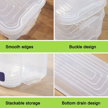 1pc Plastike za Shranjevanje Smeti Hladilnik Hrane Posode s Pokrovom za Kabinet Kuhinja Hladilnik WXV Prodaje