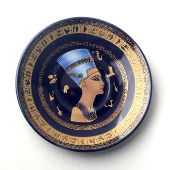 1PC Visoke Kakovosti Egipt Umetnost Keramične Plošče, Dekorativne Zidne Viseče Plošče Jedi Doma Ozadju debelo