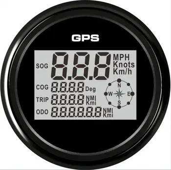 1pc Čisto Nov 85mm GPS merilnikih Hitrosti, Merilniki 0-999 Vozlov MPH Km/h Hitrosti Čolna Mileometers prevožene poti z Merilnik Potovanja Cog Sog Funkcija