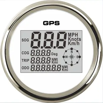 1pc Čisto Nov 85mm GPS merilnikih Hitrosti, Merilniki 0-999 Vozlov MPH Km/h Hitrosti Čolna Mileometers prevožene poti z Merilnik Potovanja Cog Sog Funkcija