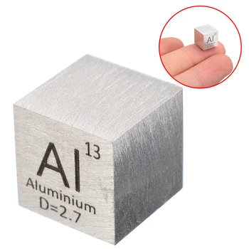 1Pcs 99.99% Visoke Čistosti Element periodnega Kocka Aluminij 10 mm Kocka Vklesan Element Periodnega