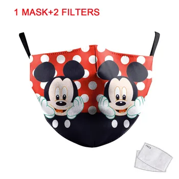 1pcs Srčkan Mouse Tiskanja Masko Otroci Odraslih Stroj Tkanine Masko PM 2.5 Zaščitna Večkratno uporabo Prah Maske Risanka Otrok Usta-Žarilna